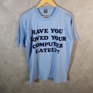 Sky Blue Tech-Inspired T-Shirt